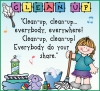 Clean up song poster made with happy helpers clip art for kids by DJ Inkers
