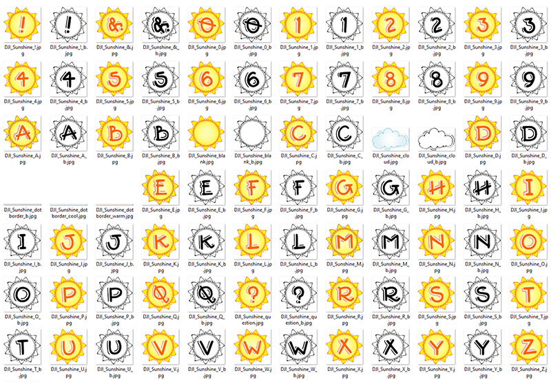 Sunshine Clip Art Alphabet Download