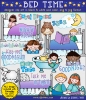 Cute bed time clip art for kids and parents by DJ Inkers
