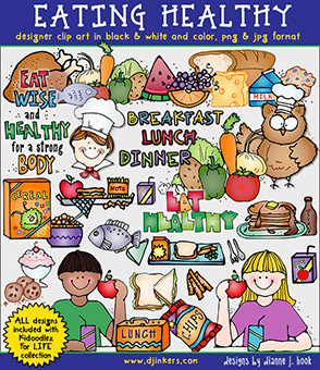 Eating Healthy Foods Clip Art Download