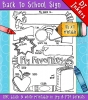 A fun kids printable for the first day of school, photo prop or memory books by DJ Inkers