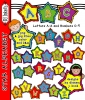 Clip Art Letters A-Z on bright stars by DJ Inkers