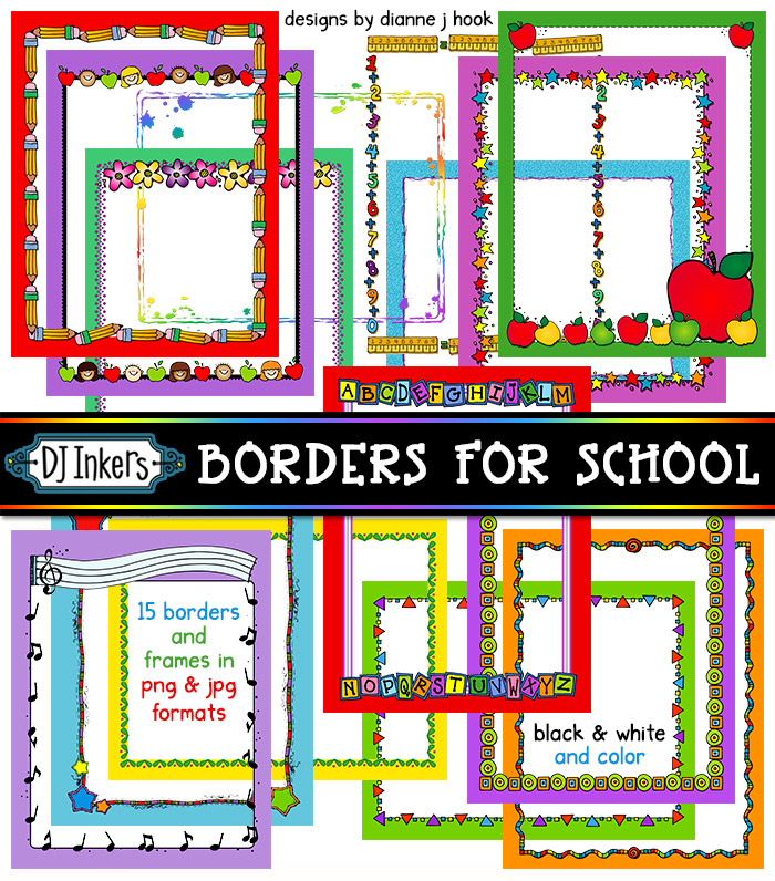 elementary school borders and frames png