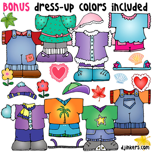 Dress Up Kids Clip Art and Printables Download