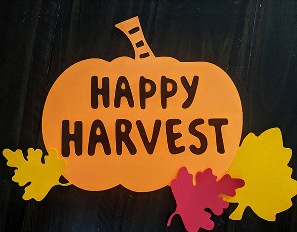 Happy Harvest Cut-Out - SVG Freebie