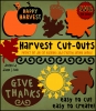 Happy Harvest SVG cut-out files for Thanksgiving and autumn smiles you're sure to FALL in love with. -DJ Inkers
