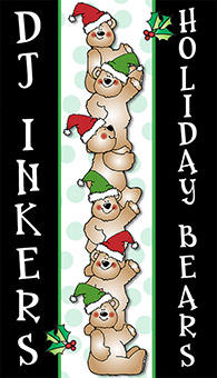 Holiday Bears Vertical Clip Art Border - FREE with any purchase!