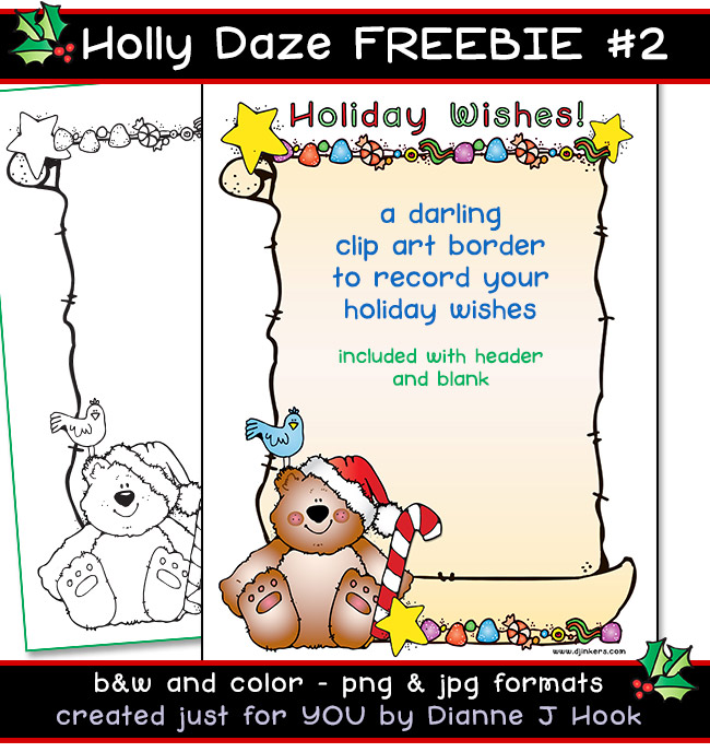 Holiday Wishes Border - FREE gift with purchase!