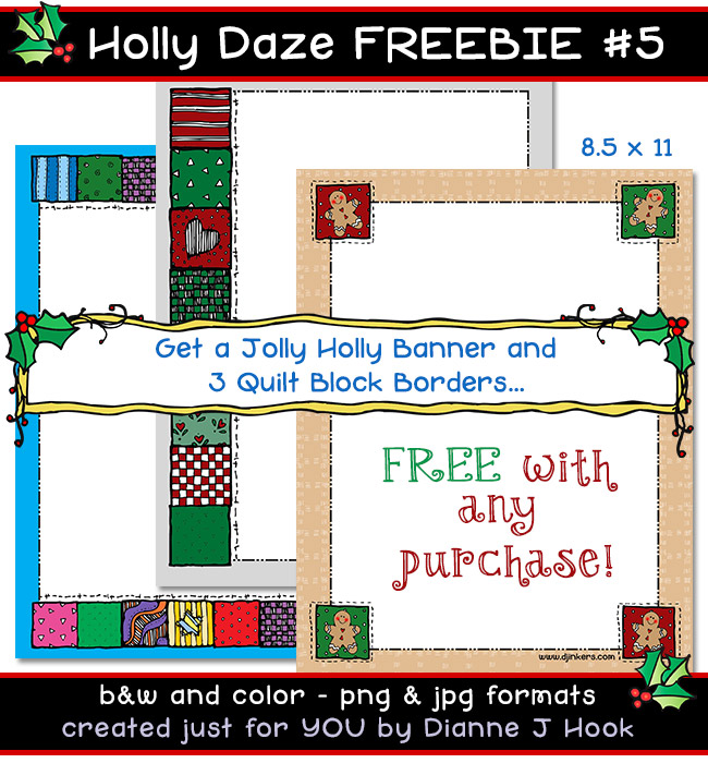 Holly Daze Banner and Borders- FREE gift with purchase!