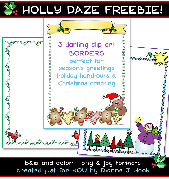 3 Sweet Holiday Borders - FREE with any purchase!