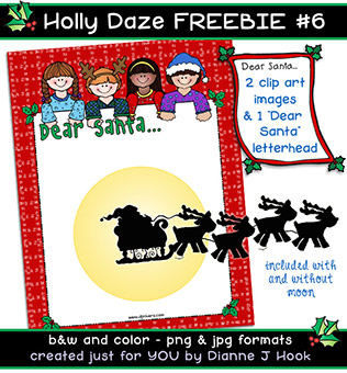 Dear Santa Clip Art and Border -FREE with purchase!