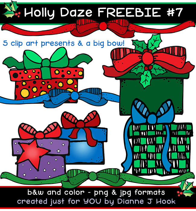 Holiday Gifts Clip Art -FREE with purchase!