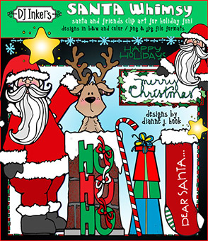 Santa Whimsy Clip Art Download