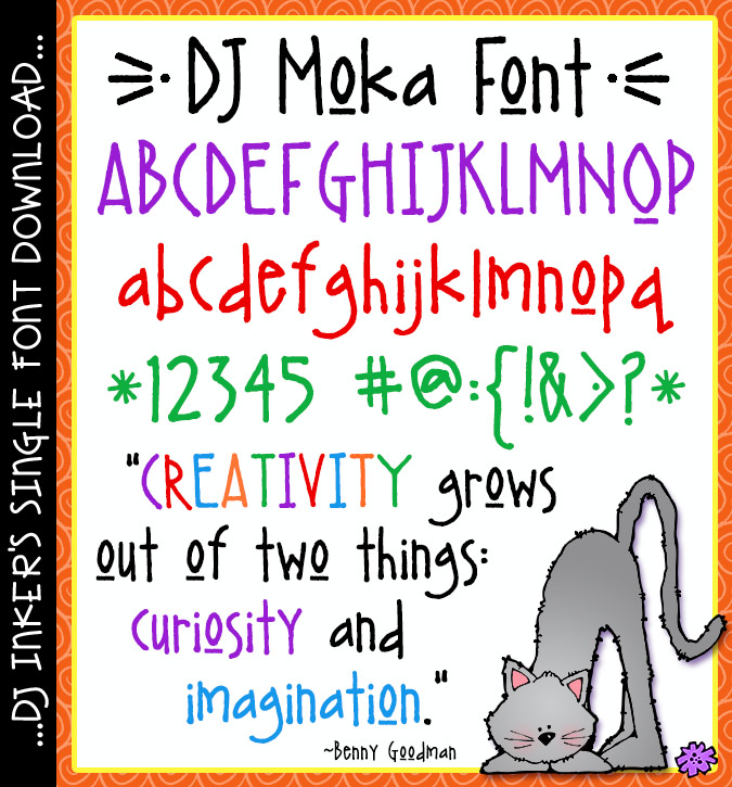 Spice up your projects with our playful DJ Moka font -DJ Inkers