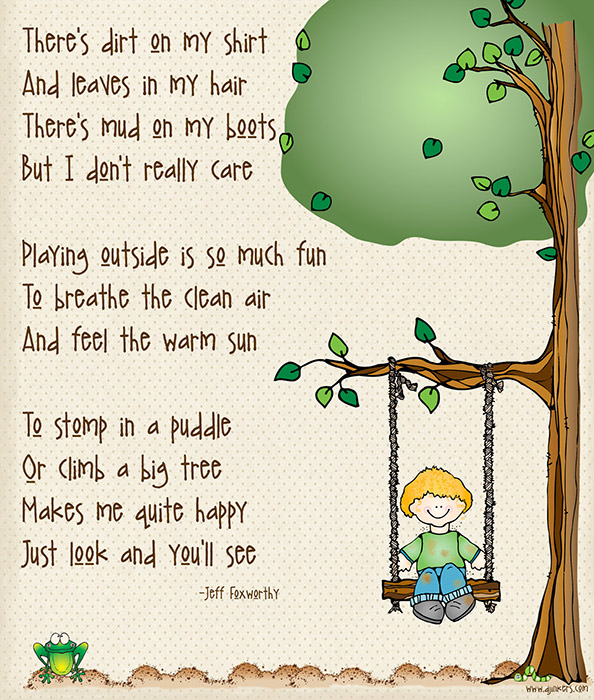 Little boys dirt poem by Jeff Foxworthy - clip art and font by DJ Inkers