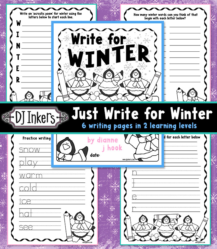 Just Write for Winter Printable Workbook Download