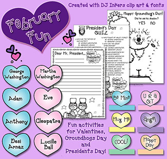 February Fun for Kids - Holiday Activity Download