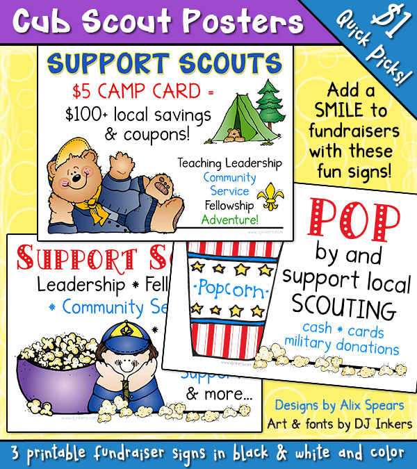 Cub Scouts Fundraiser Signs Printable Download