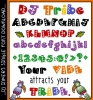A fun tribal font for travels, Africa, art and native history by DJ Inkers. Your vibe attracts your tribe quote