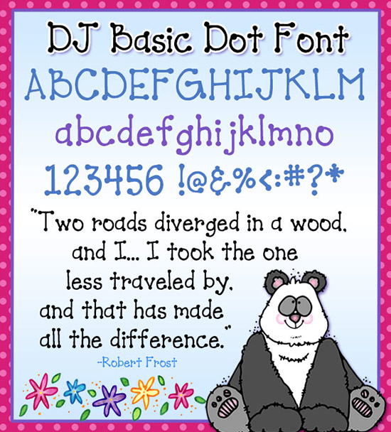 DJ Basic Fonts Collection - 5 Font Bundle