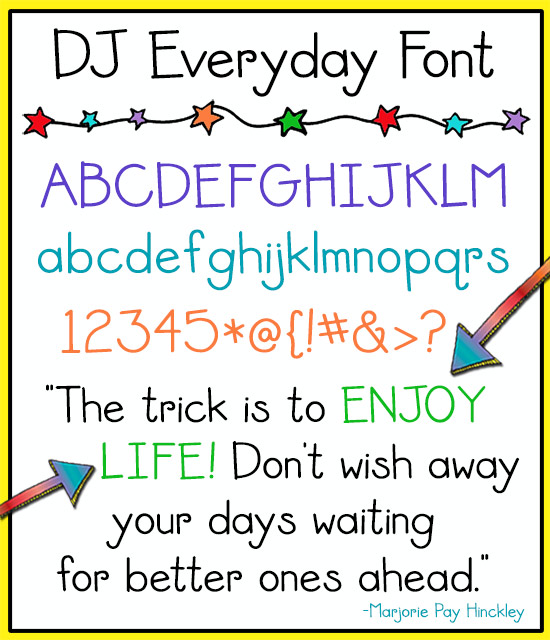 DJ Basic Fonts Collection - 5 Font Bundle