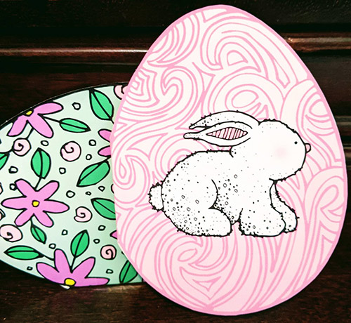 Easter egg cards made with clip art by DJ Inkers