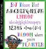 Plant this cute flower font on your projects and watch springtime smiles bloom - DJ Inkers