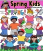 Cute Spring Kids clip art by DJ Inkers