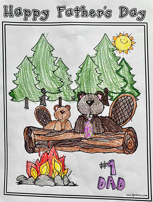 Father's Day coloring page by DJ Inkers