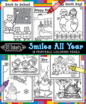 Smiles All Year Printable Coloring Pages Download