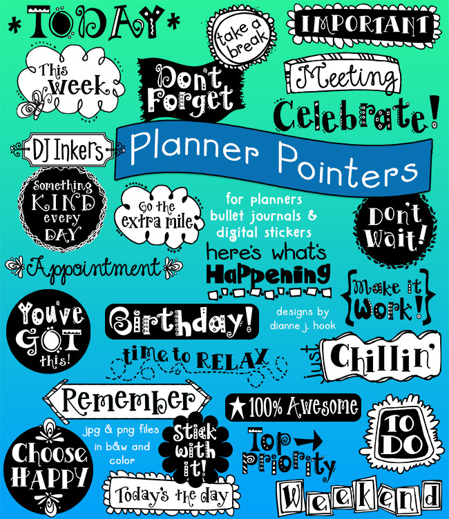 Planner Pointers - Calendar Clip Art Download