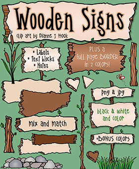 Wooden Signs Clip Art Download