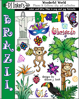 Brazil - Wonderful World Clip Art Download