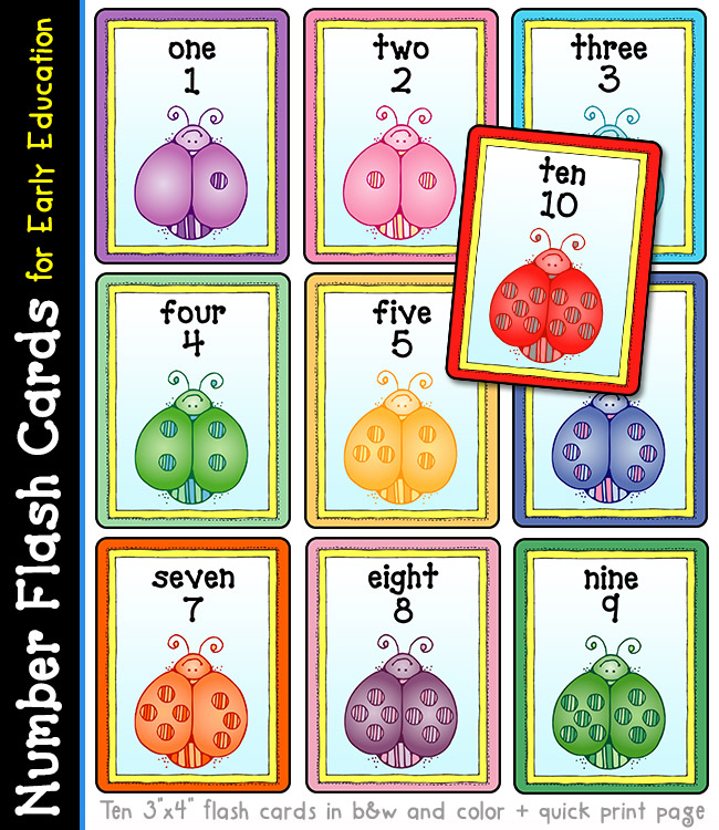 Number Flash Cards for Early Education