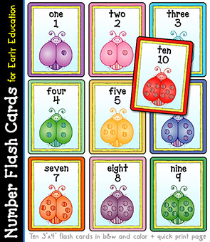 Number Flash Cards for Early Education