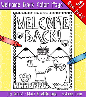 Welcome Back Coloring Page - Printable Download