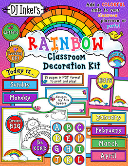 Rainbow Classroom Decorations and Printables Download