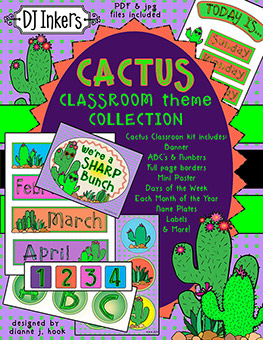 Cactus Classroom Decorations and Printables Download