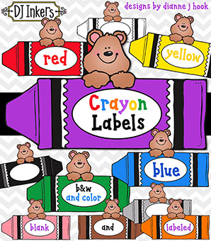 Crayon Labels Clip Art Download