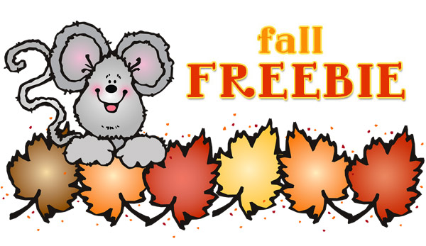 Autumn Leaves Mouse Clip Art FREEBIE