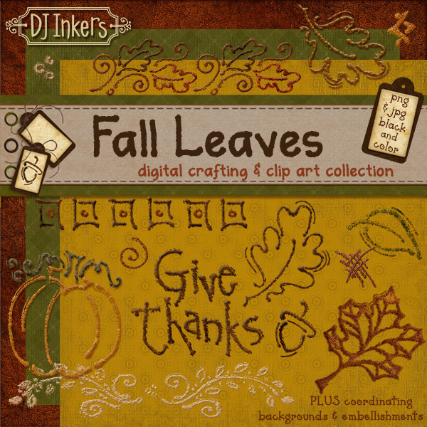 Fall Leaves - Digital Crafting and Clip Art Download