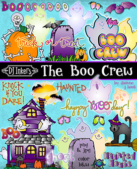 The Boo Crew - Halloween Clip Art Download