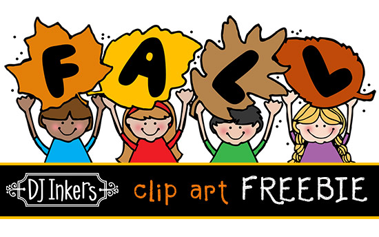 Leaf Kids Clip Art FREEBIE