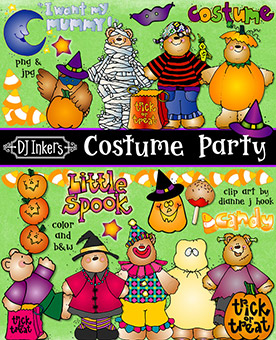 Costume Party - Halloween Clip Art Download
