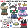 Digital dress-up costumes for kids, Halloween, theater and smiles by DJ Inkers