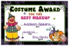 Costume Awards - 8 Printable Halloween Costume Contest Certificates