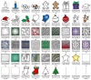 Zen-Doodle Squares and Holiday Favorites Clip Art Download