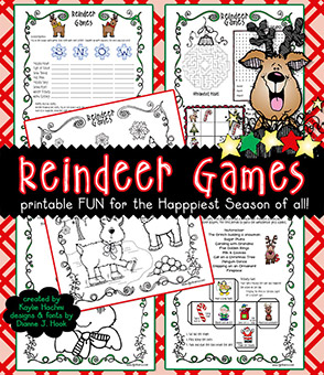 Reindeer Games - Printable Holiday Activities for Kids