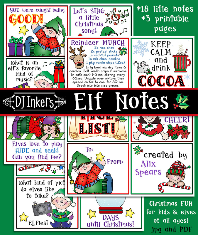 Elf Notes - Printable Holiday Fun for Kids