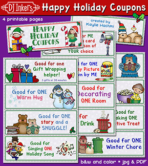 Holiday Helper Coupons - Printable Gift from the Kids